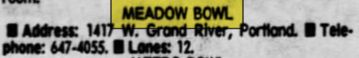 Wagon Wheel (Meadow Bowl Lanes) - Feb 1991 Ad